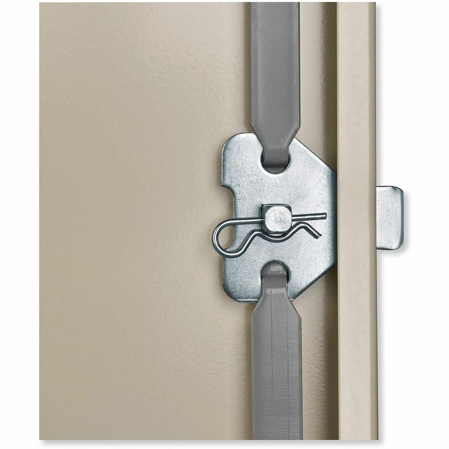 36" Width x 18" Depth x 72" Height - 5 x Shelf(ves) - 2 x Standard Door(s) - Heavy Duty, Adjustable Shelf, Locking Door, Hinged Door, Reinforced, Carrying Handle, Durable - Light Gray - Powder Coated - Steel - Recycled - Assembly Required