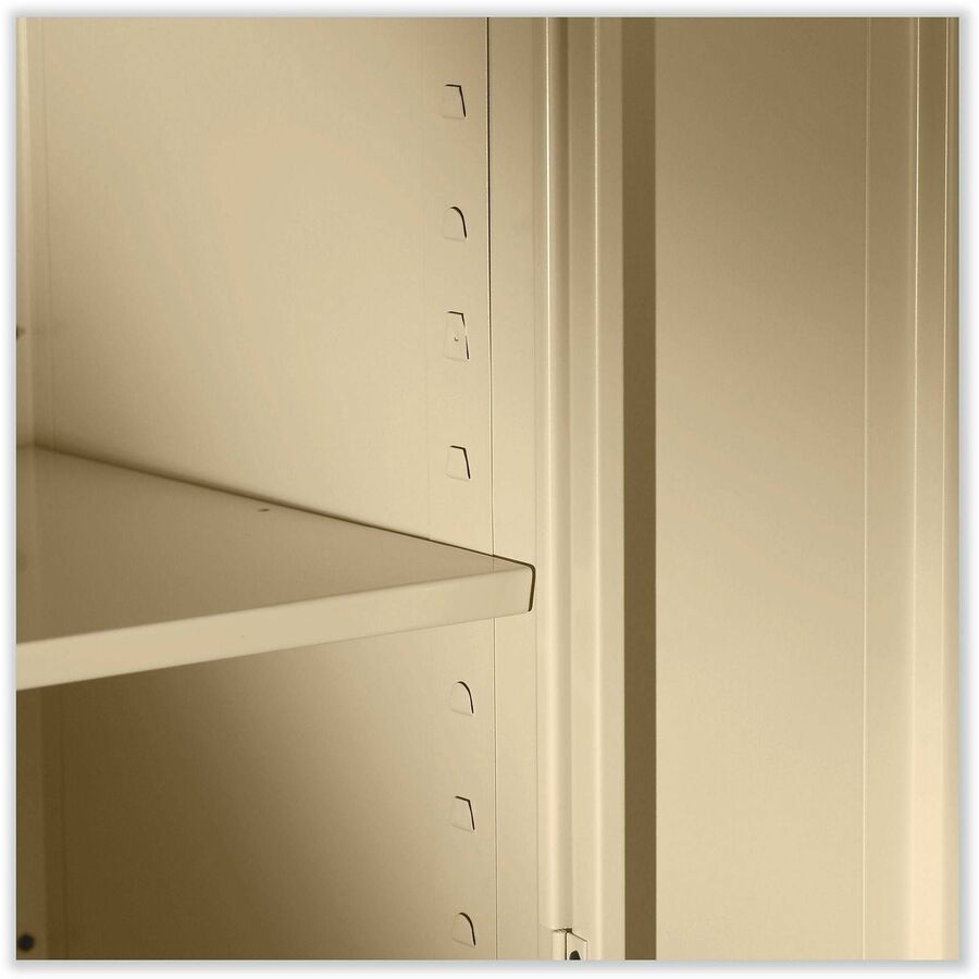 36" Width x 18" Depth x 72" Height - 5 x Shelf(ves) - 2 x Standard Door(s) - Heavy Duty, Adjustable Shelf, Locking Door, Hinged Door, Reinforced, Carrying Handle, Durable - Light Gray - Powder Coated - Steel - Recycled - Assembly Required