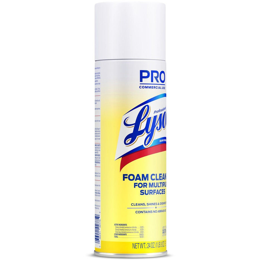 Professional Lysol Disinfectant Foam Cleaner - For Multipurpose - 24 oz (1.50 lb) - Fresh Clean Scent - Disinfectant - 1 Each