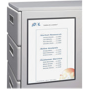 C-Line 8-1/2"x11" Magnetic Cubicle Keepers Pockets - 11" Height x 8.5" Width - Polypropylene - Clear, Black - 1 Box