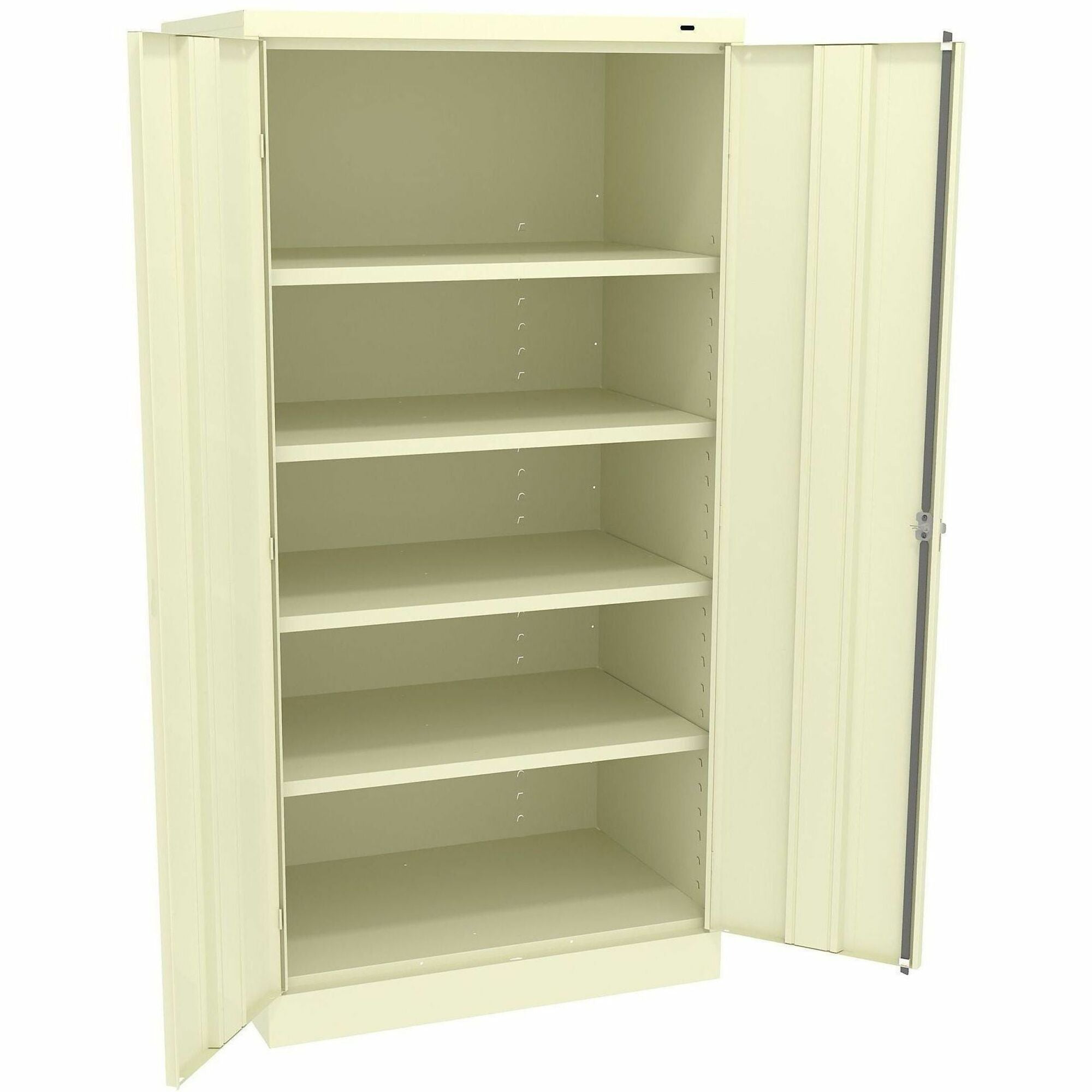Tennsco Putty Standard Cabinet, 36"W x 24"D x 72"H, 5 Shelves (4 Adjustable), 2 Doors, 1000 lb Capacity, Steel, 1 Each