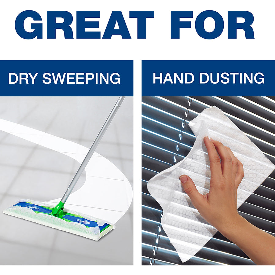 Swiffer Max Dry Cloth Refills - 17.9" Width x 10" Depth - Cloth - White - 16 / Box