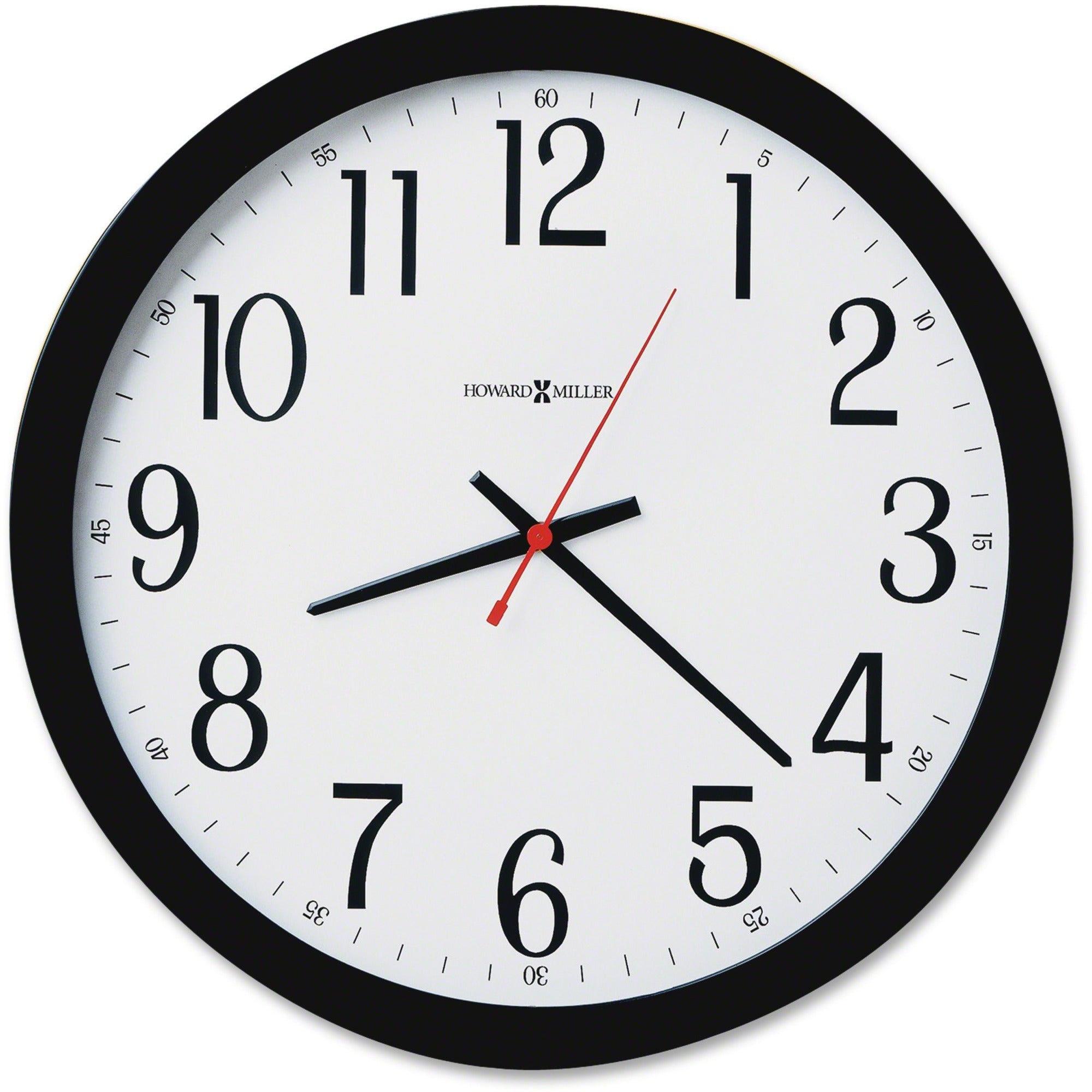 Analog - Quartz - White Main Dial - Black, Red Case - Plastic - Black Finish