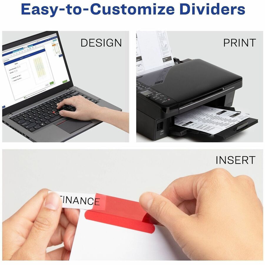 Avery 5-Tab Binder Dividers, Insertable Multicolor Big Tabs, 1 Set (11121)