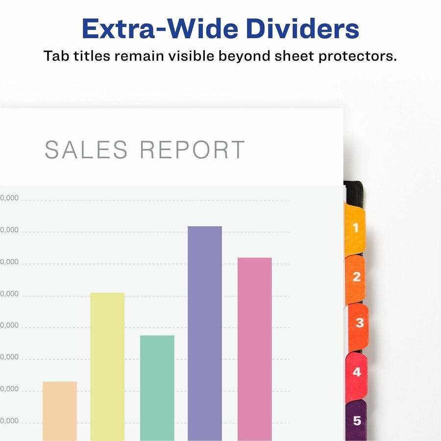 Avery Extra-Wide Dividers, 10 Tabs, Ready Index (11165)
