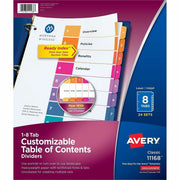 Avery Dividers, 8 Tabs, Ready Index (24 Sets of 11168)