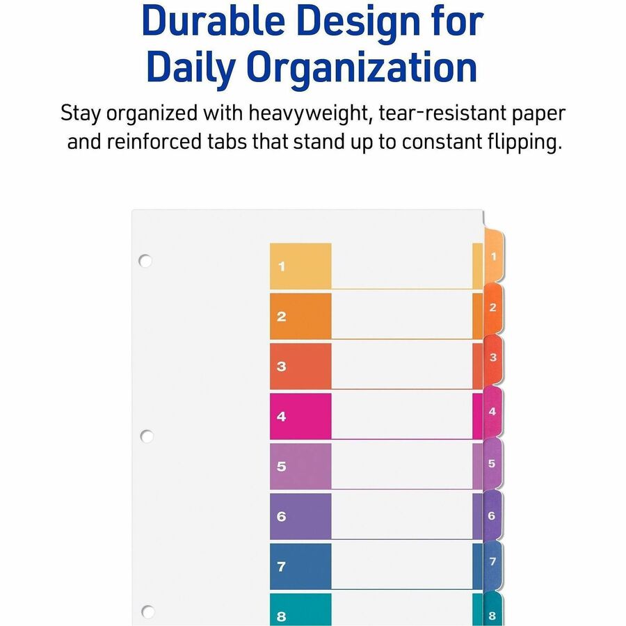 Avery Dividers, 8 Tabs, Ready Index (24 Sets of 11168)