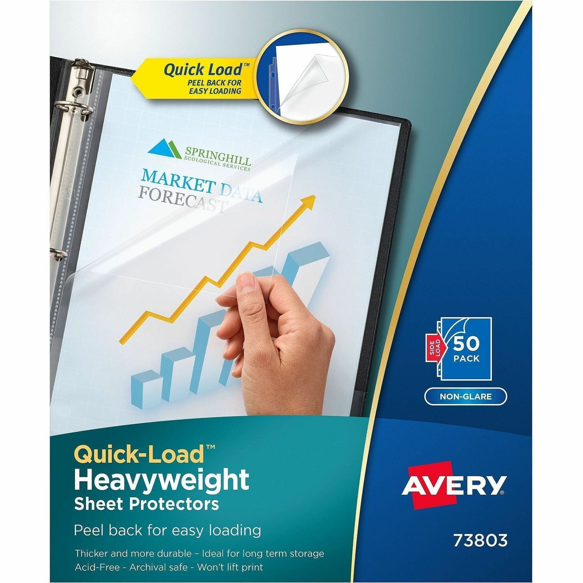 For Letter 8 1/2" x 11" Sheet - 3 x Holes - Ring Binder - Top Loading - Clear - Polypropylene, Plastic - 1 Box