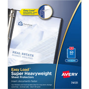 10 x Sheet Capacity - For Letter 8 1/2" x 11" Sheet - 3 x Holes - Ring Binder - Top Loading - Clear - Polypropylene - 50 / Box