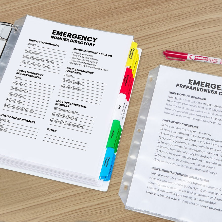 Avery&reg; Heavyweight Sheet Protectors - For Letter 8 1/2" x 11" Sheet - 3 x Holes - Ring Binder - Top Loading - Clear - Polypropylene - 100 / Box
