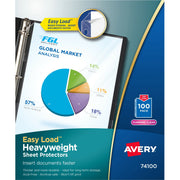 1 x Sheet Capacity - For Letter 8 1/2" x 11" Sheet - 3 x Holes - 3 x Rings - Ring Binder - Top Loading - Rectangular - Diamond Clear - Polypropylene - 100 / Box