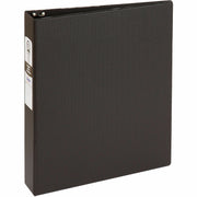 1 1/2" Binder Capacity - Letter - 8 1/2" x 11" Sheet Size - 275 Sheet Capacity - 3 Ring(s) - Fastener(s): Round Ring - Pocket(s): 2, Internal - Polypropylene - Black - Recycled - Pocket - 1 Each