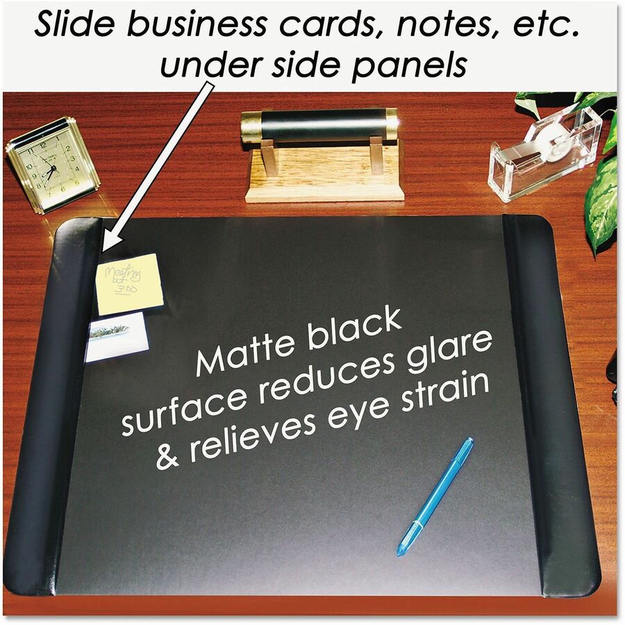 Rectangular - 24" Width x 19" Depth - Foam Backing - Vinyl - Black