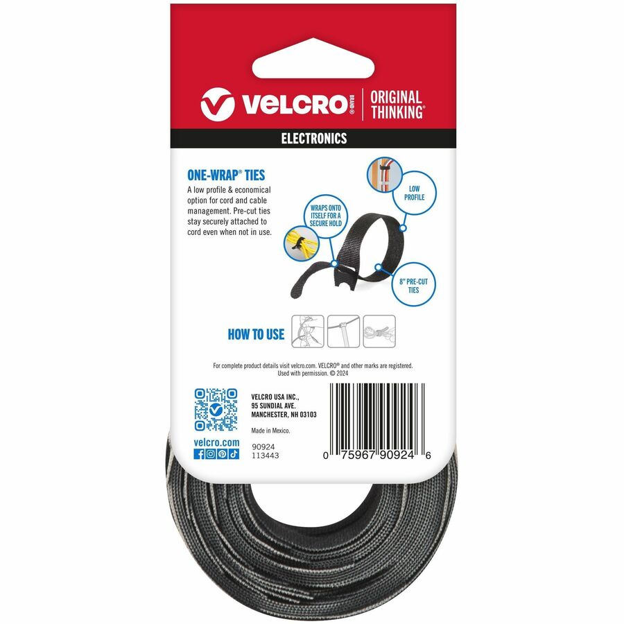 Cable Tie - Black, Gray - 25 lb Loop Tensile - 8" Length - 50 / Pack