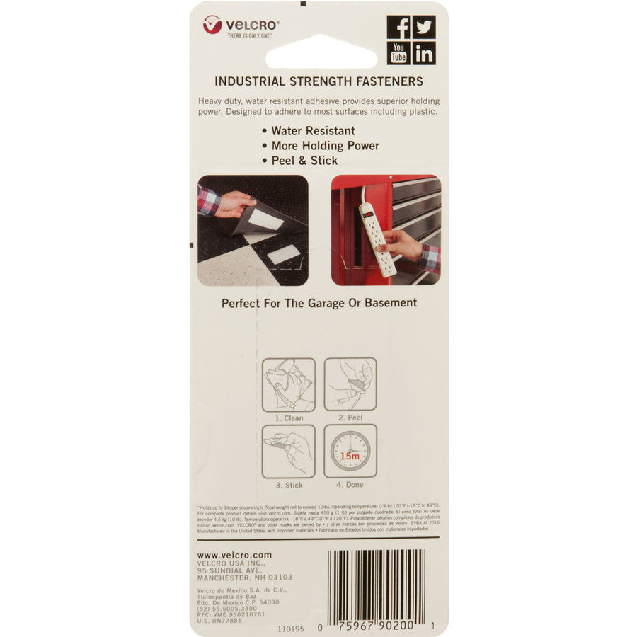 4" Length x 2" Width - White - Water Proof, Water Resistant - For Holding - 2 / Carton