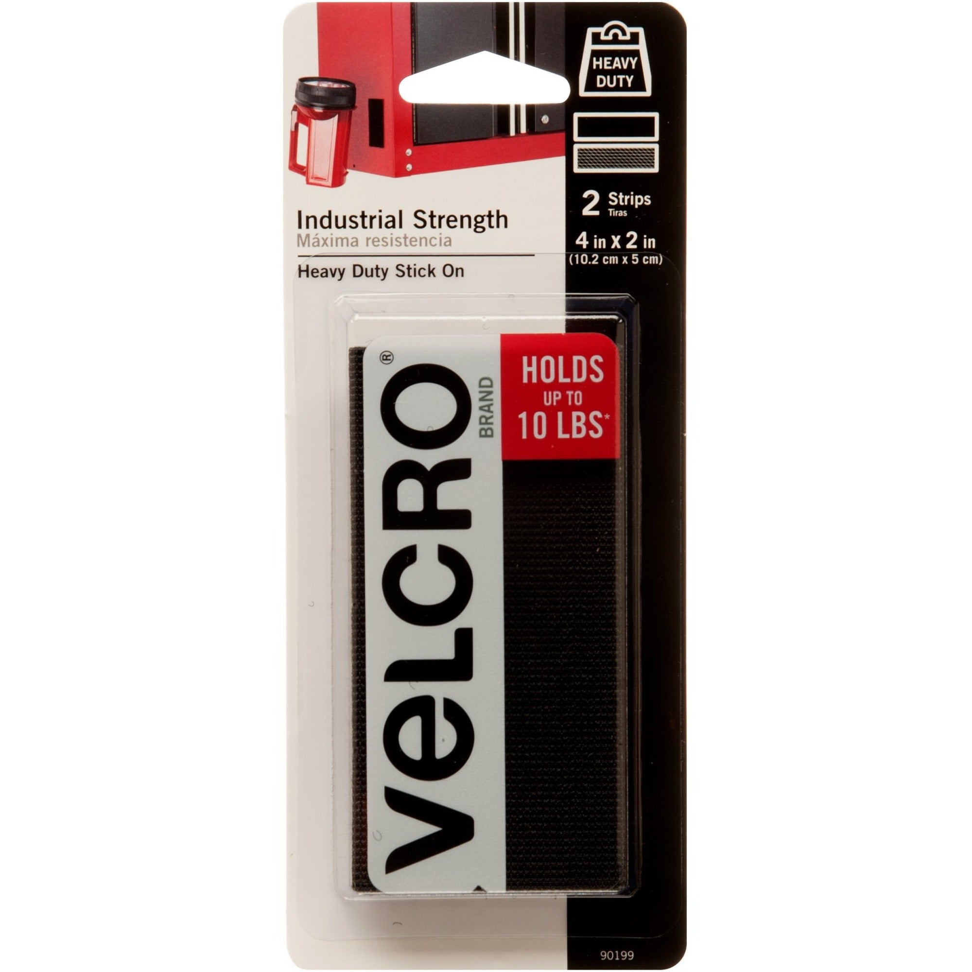 4" Length x 2" Width - Black - For Plastic, Multi Surface - 2 / Carton