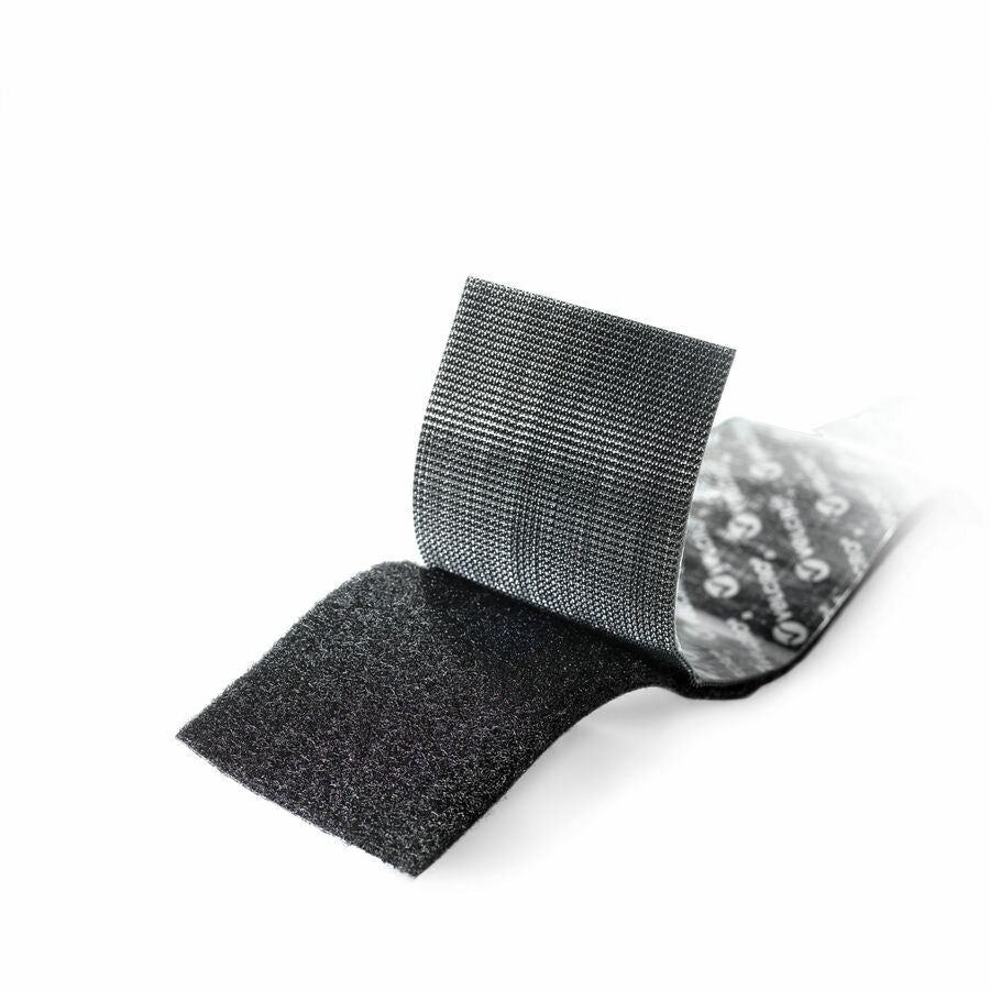 4 ft Length x 2" Width - Black - Plastic - Water Resistant, Long Lasting - For Tools, Equipment, Glass, Hanging, Project, Industrial, Garage, Indoor, Outdoor, Mounting, Storing, ... Roll - 1 Roll