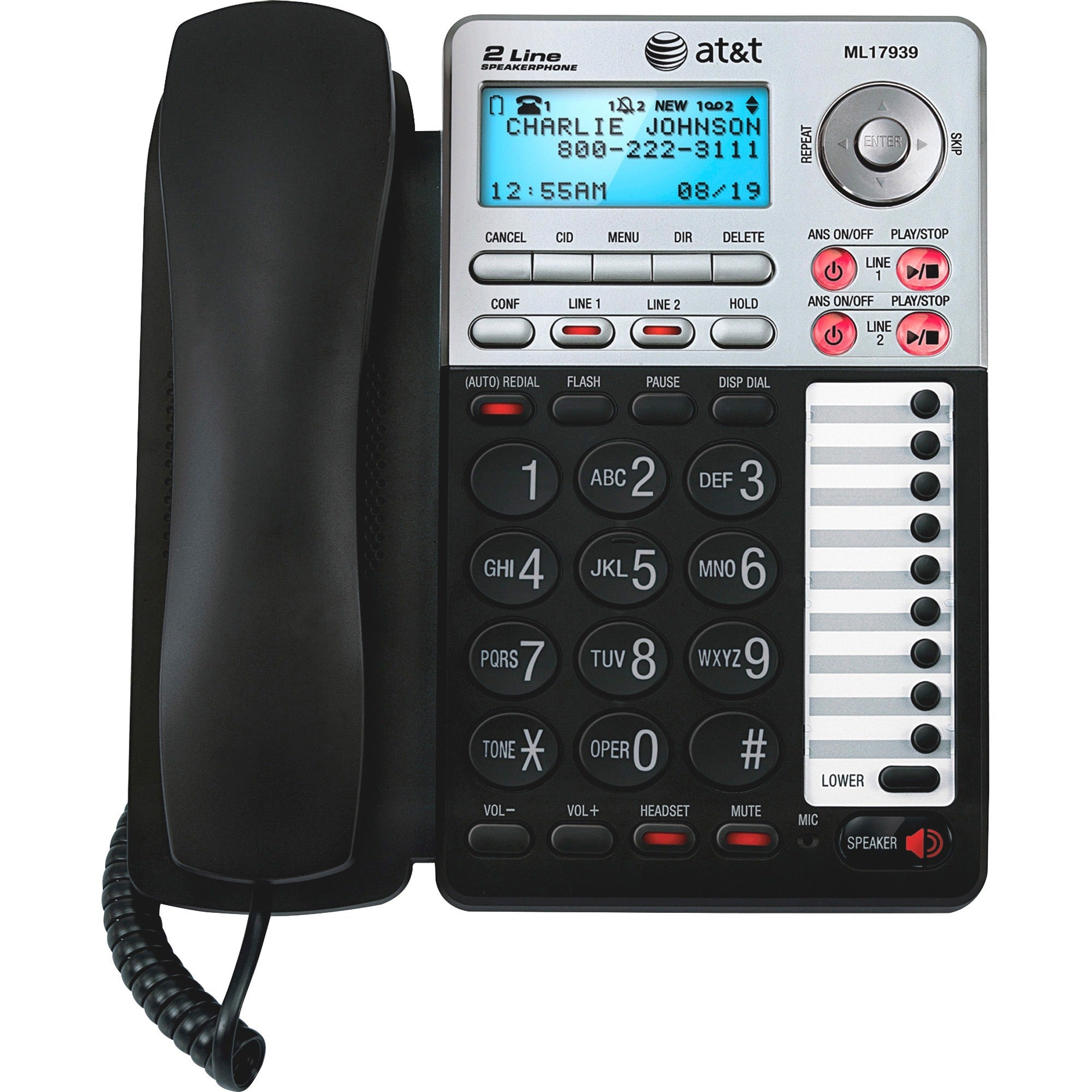 2 x Phone Line - Speakerphone - Backlight