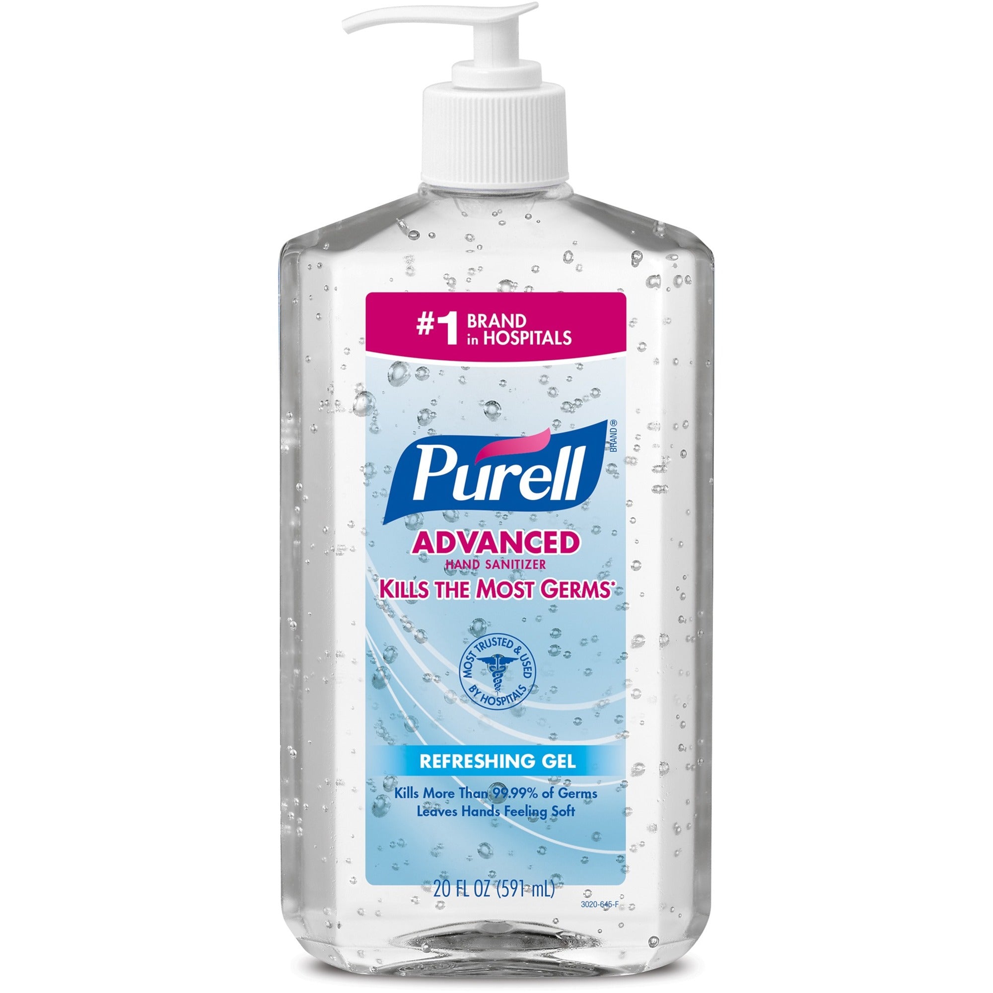 PURELL&reg; Advanced Hand Sanitizer - Clean Scent - 20 fl oz - Pump Bottle Dispenser - Kill Germs - Hand, Skin - Moisturizing - Clear - Triclosan-free, Paraben-free, Phthalate-free - 1 Each