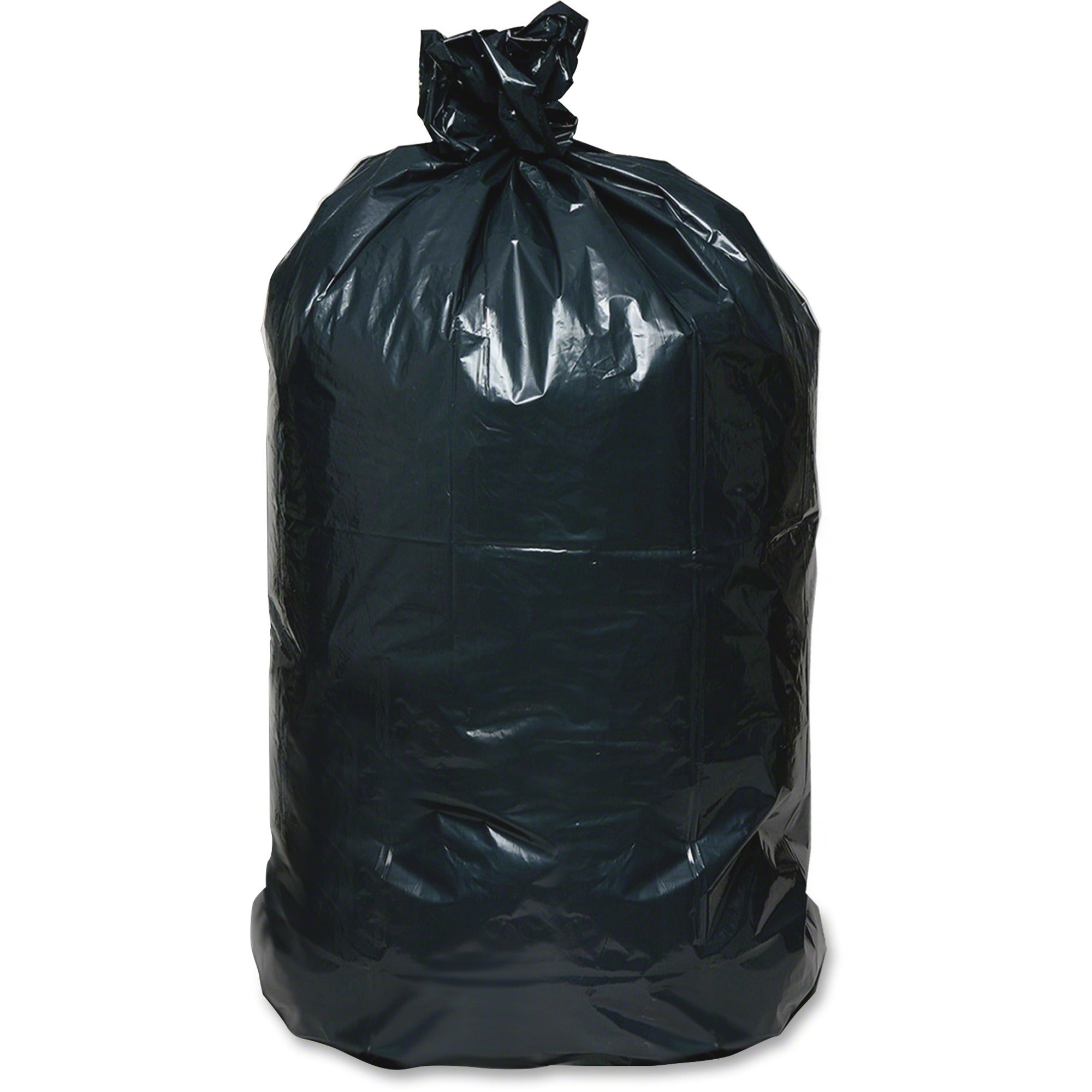 Berry Reclaim Heavy-Duty Recycled Can Liners - Extra Large Size - 60 gal Capacity - 58" Length x 38" Width x 1.65 mil (42 Micron) Thickness - Black - Plastic - Can - Recycled - 100 / Carton