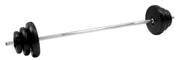 40 LB Aerobic Weight Set (2 x 10 LB, 5 LB, 2.5 LB), 54" Hollow Black Bar, Pair Quick Collars