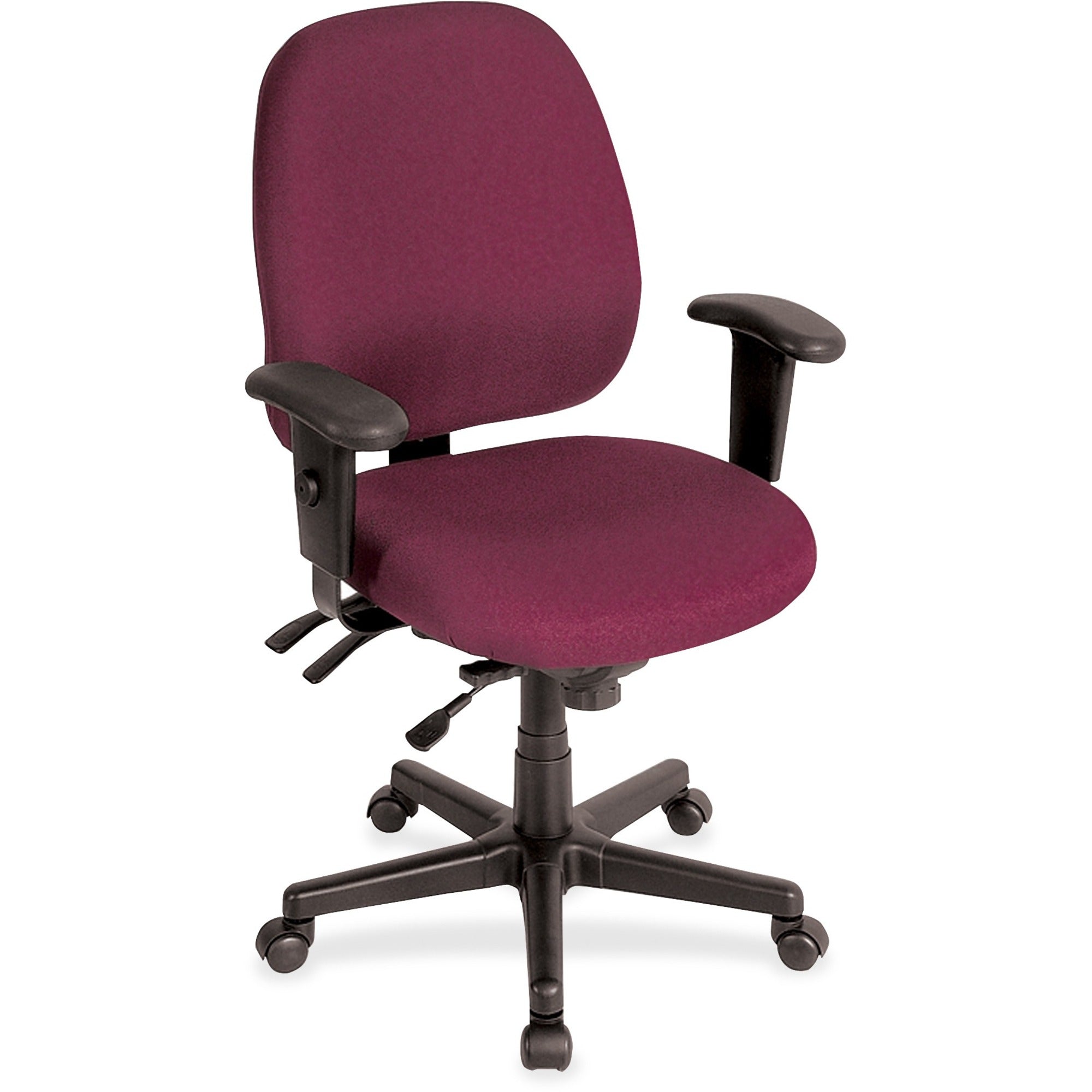Eurotech 49802A Multifunction Task Chair - Burgundy Seat Color - Foam Seat Material - Foam Back Material - 5-star Base - 1 Each