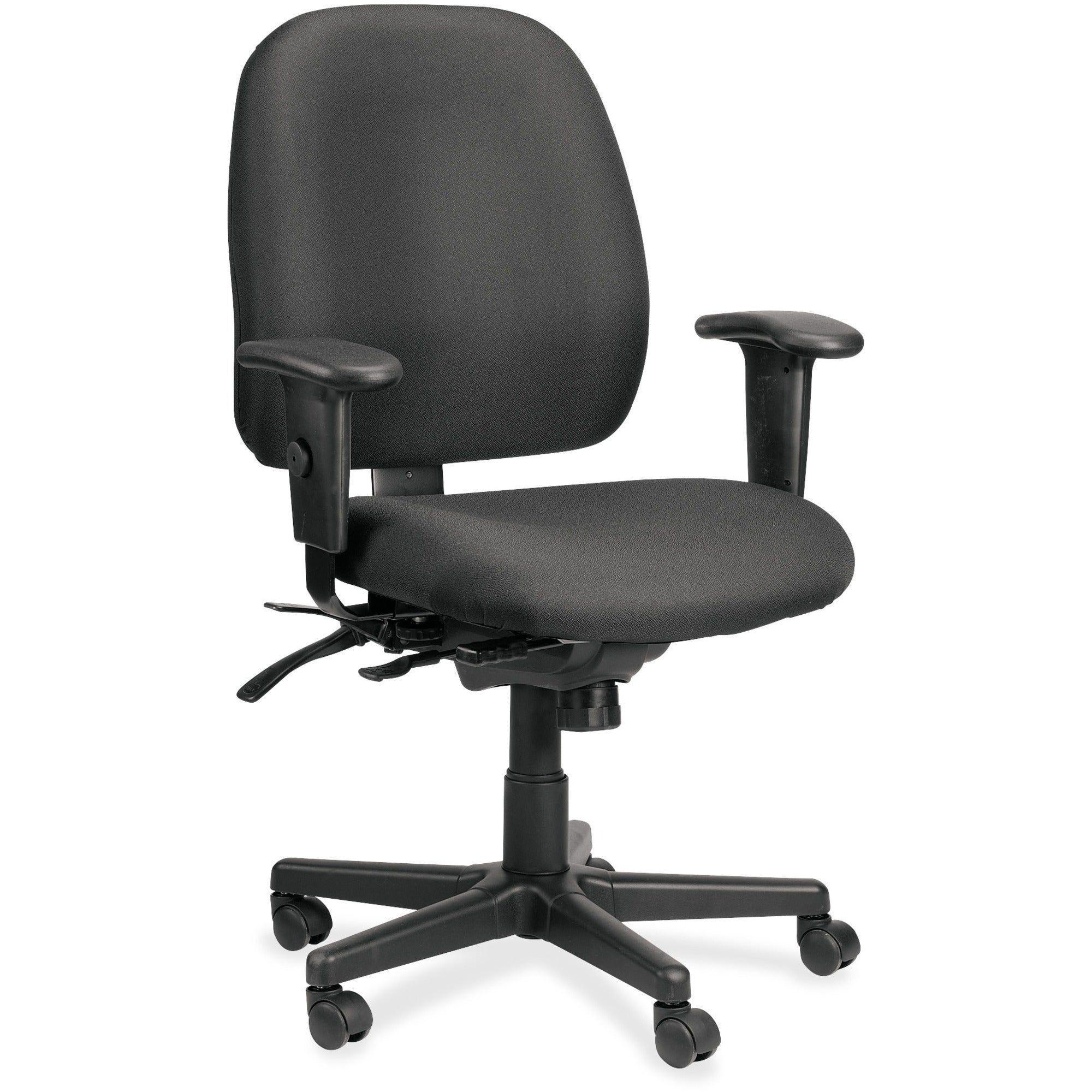 Eurotech 49802A Multifunction Task Chair - Black Seat Color - Foam Seat Material - Foam Back Material - 5-star Base - 1 Each