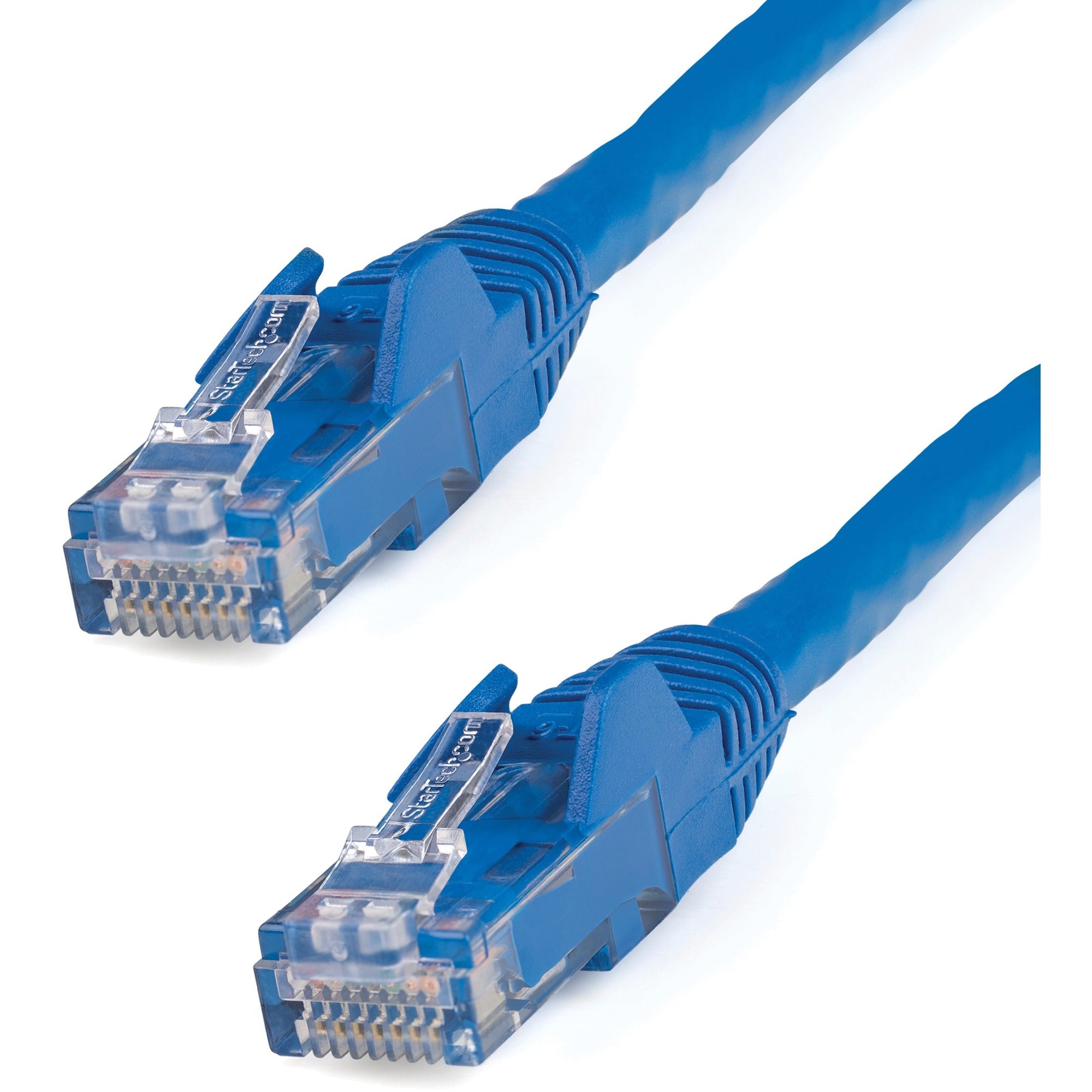 StarTech.com Cat6 Patch Cable, 5 ft, RJ-45 Male/Male, 24 AWG, Gold Plated, Blue, Snagless, Molded Boots, 1 Each