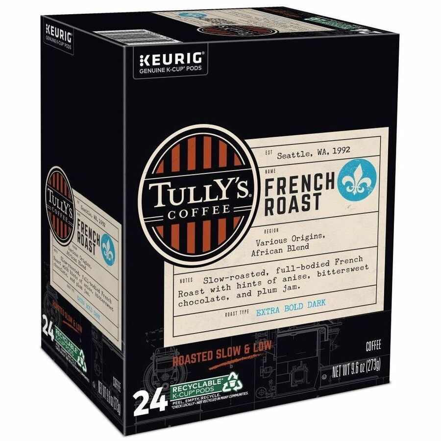 Compatible with Keurig Brewer - Regular - Extra Bold Dark - 9.6 oz - 24 K-Cup - K-Cup, Pod - French Roast - Kosher - 24 / Box
