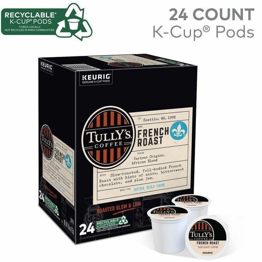 Compatible with Keurig Brewer - Regular - Extra Bold Dark - 9.6 oz - 24 K-Cup - K-Cup, Pod - French Roast - Kosher - 24 / Box