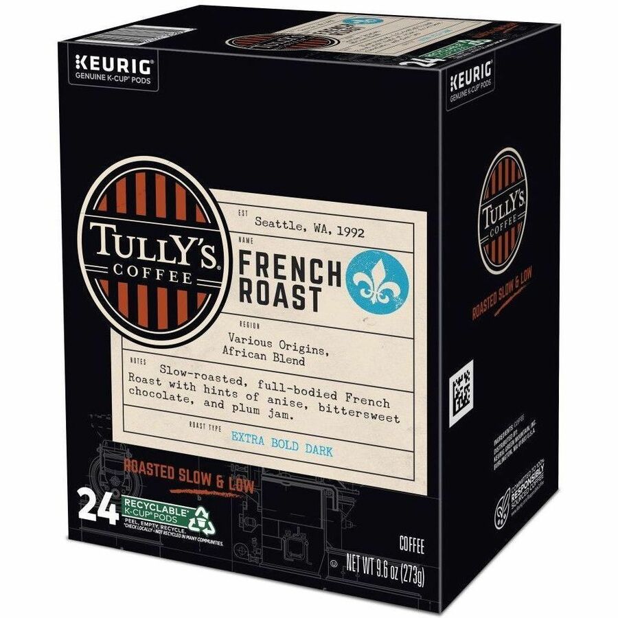 Compatible with Keurig Brewer - Regular - Extra Bold Dark - 9.6 oz - 24 K-Cup - K-Cup, Pod - French Roast - Kosher - 24 / Box