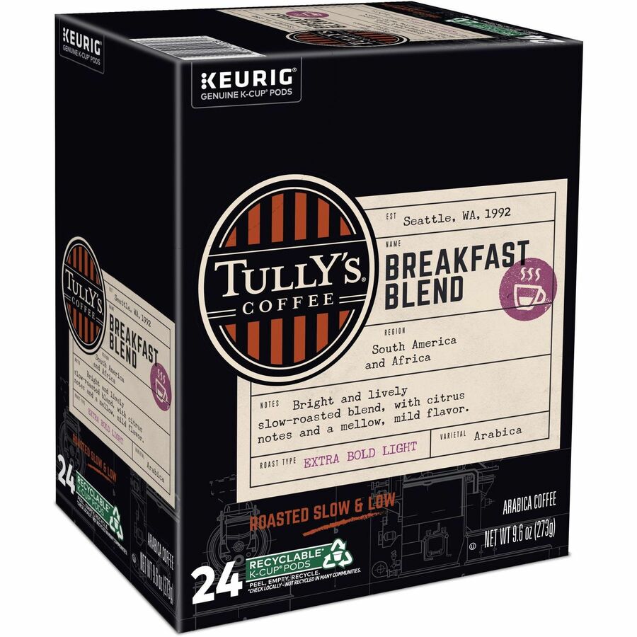 Compatible with Keurig Brewer - Regular - Light - K-Cup, Pod - Breakfast Blend - Kosher - 24 / Box