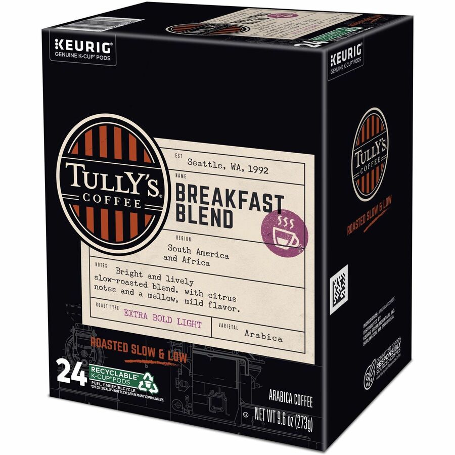 Compatible with Keurig Brewer - Regular - Light - K-Cup, Pod - Breakfast Blend - Kosher - 24 / Box