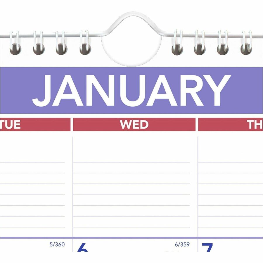 At-A-Glance Wall Calendar, Medium, Monthly, 12 Months (Jan-Dec 2026), 1 Week Single Page Layout, 15" x 12", White Sheets, 2" x 1.75" Blocks, Wire Bound, Hanging Loop, 1 Each