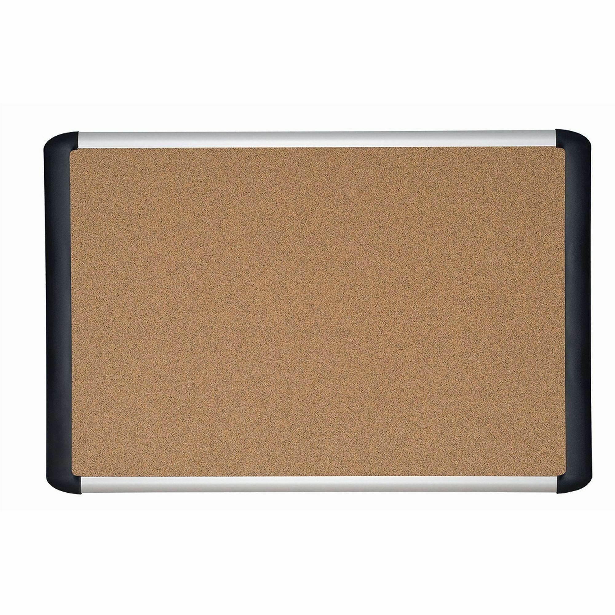 24" Board Height x 36" Board Width - Cork Cork Surface - Self-healing - Aluminum Frame - 1 Each