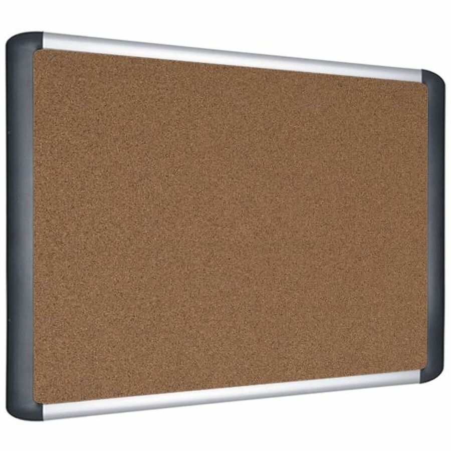24" Board Height x 36" Board Width - Cork Cork Surface - Self-healing - Aluminum Frame - 1 Each