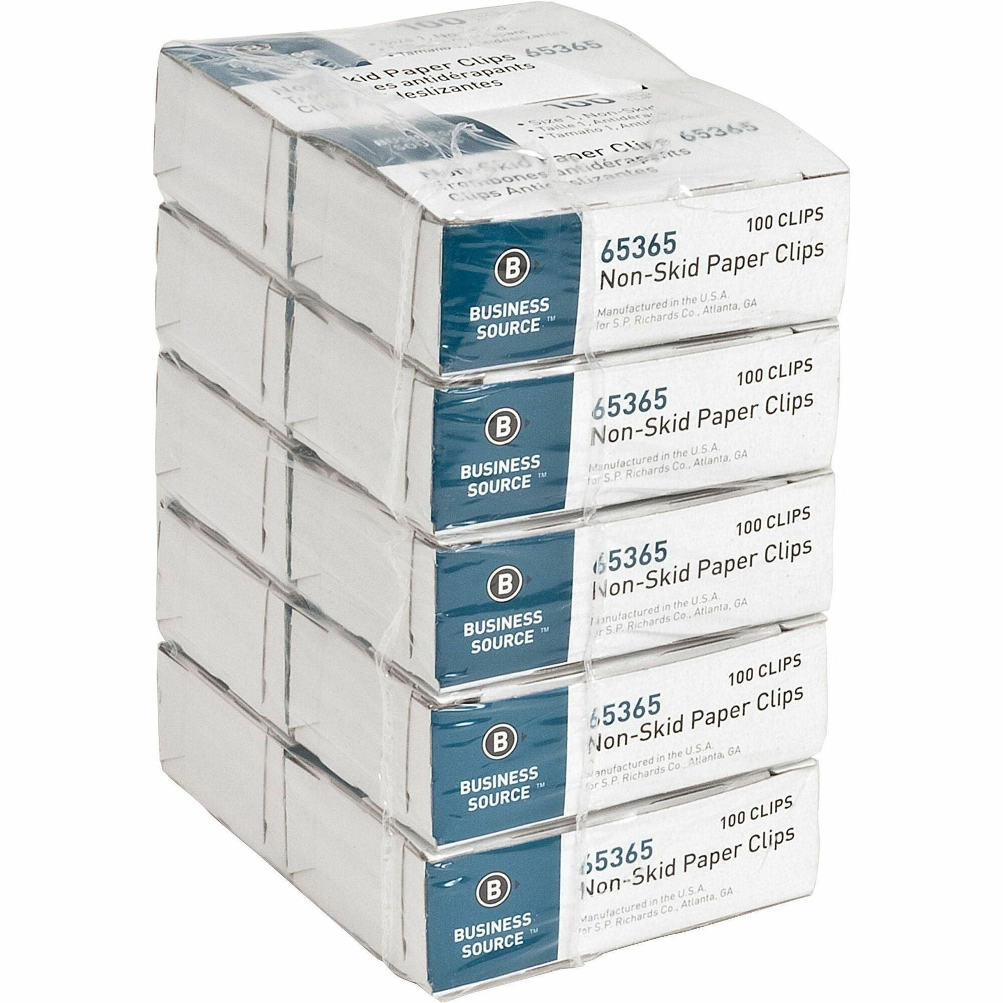 Standard - No. 1 - 0.4" Length x 1.3" Width - Silver - Steel - 100/Box - 10 / Pack
