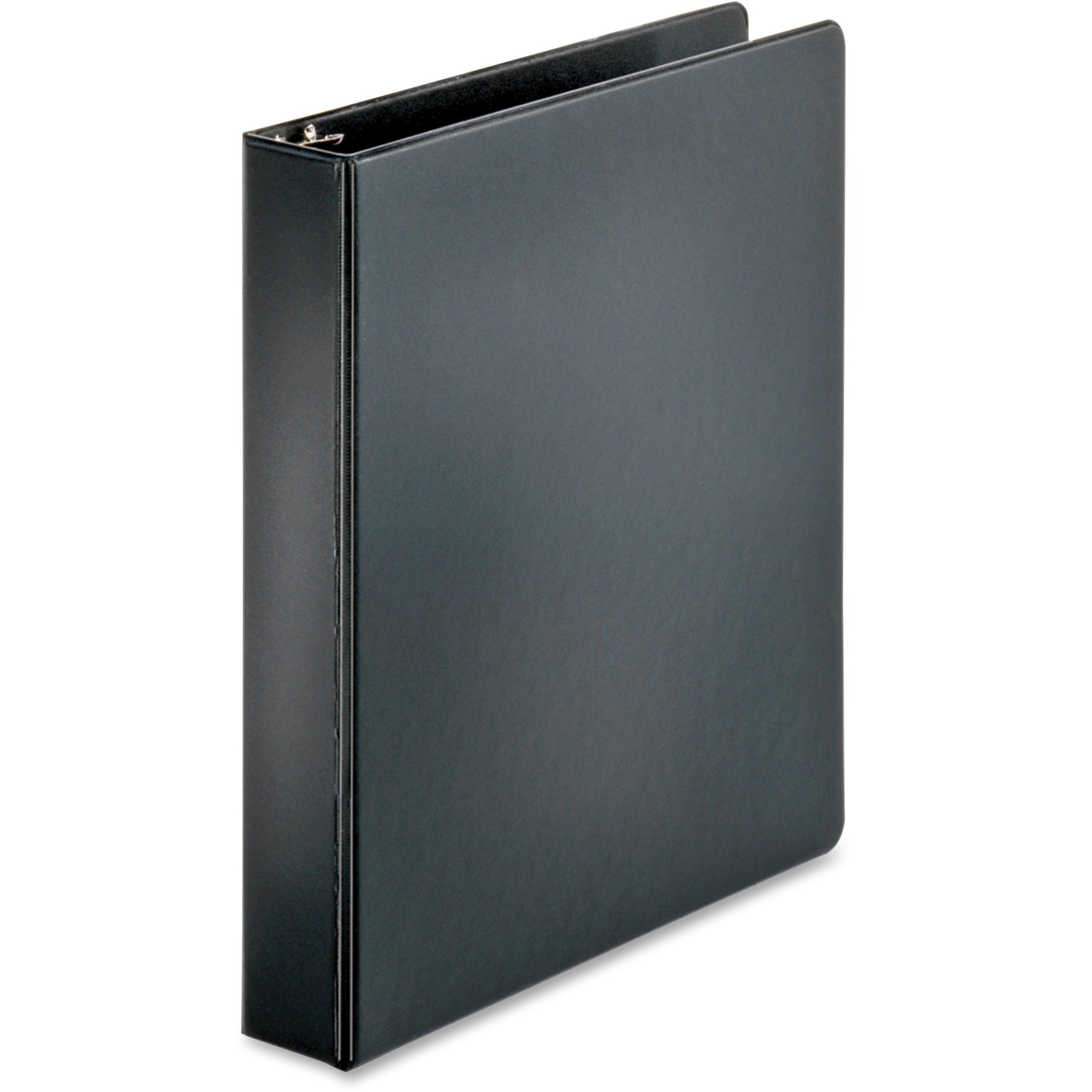 Business Source Basic Round Ring Binder, 1.5" Capacity, 3 Rings, Letter Size, 350 Sheet, Black, 1 Each