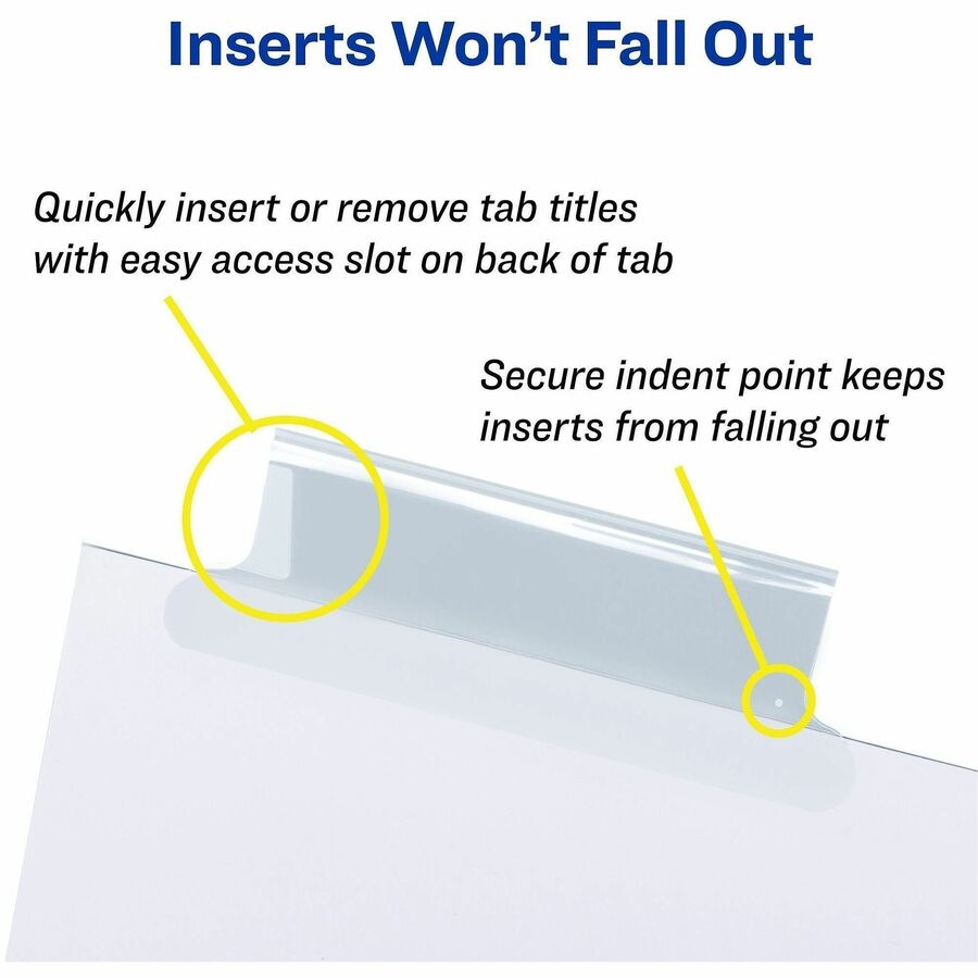 Avery Big Tab Insertable Dividers, 8-Tab Set, 1 Set (11124)