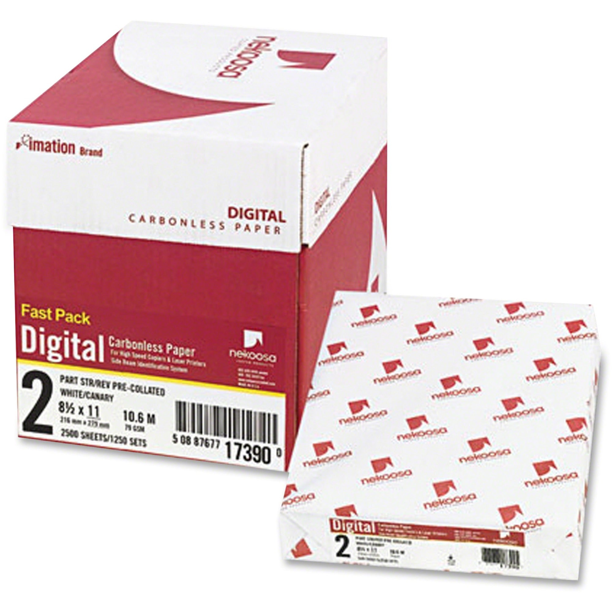 Letter - 8 1/2" x 11" - Smooth - Sustainable Forestry Initiative (SFI) - White, Yellow - 500 Sheets per Ream - 1 Carton