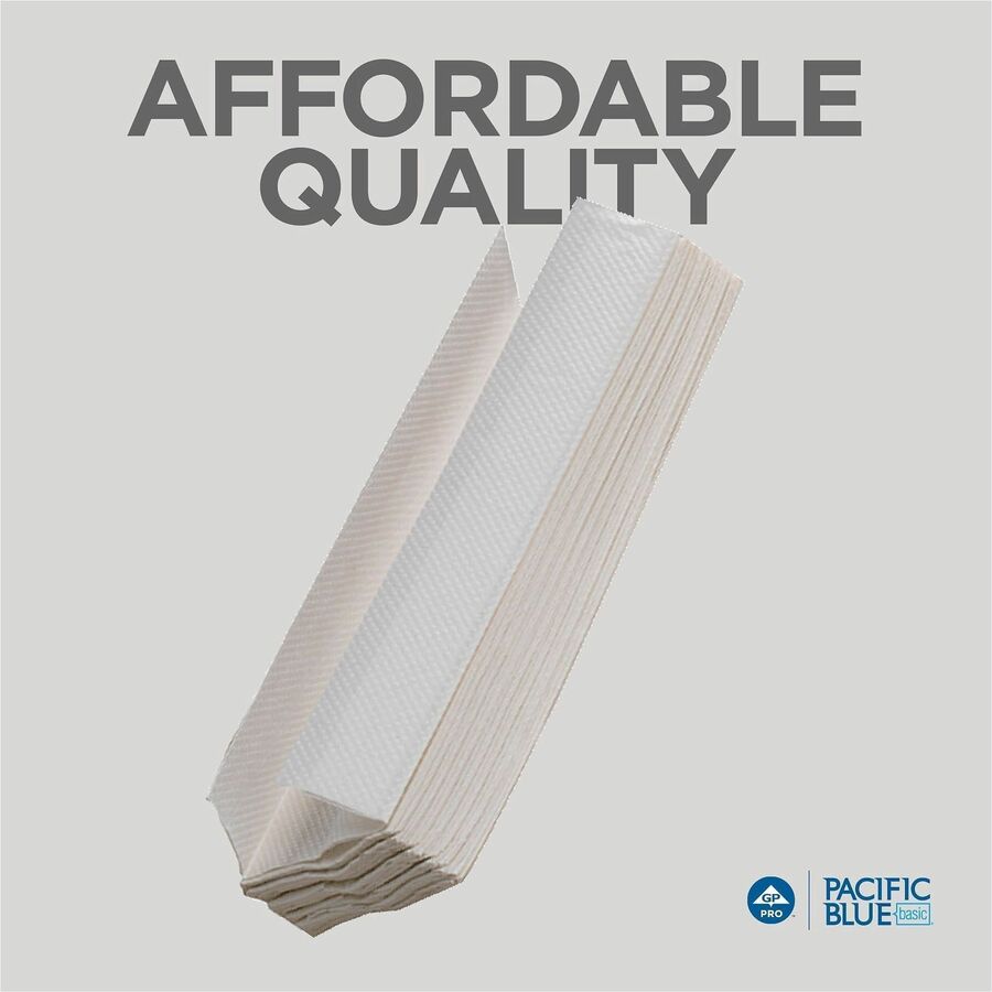 1 Ply - 10.10" Width x 12.70" Length - White - Fiber - 240/Pack - 10 / Carton