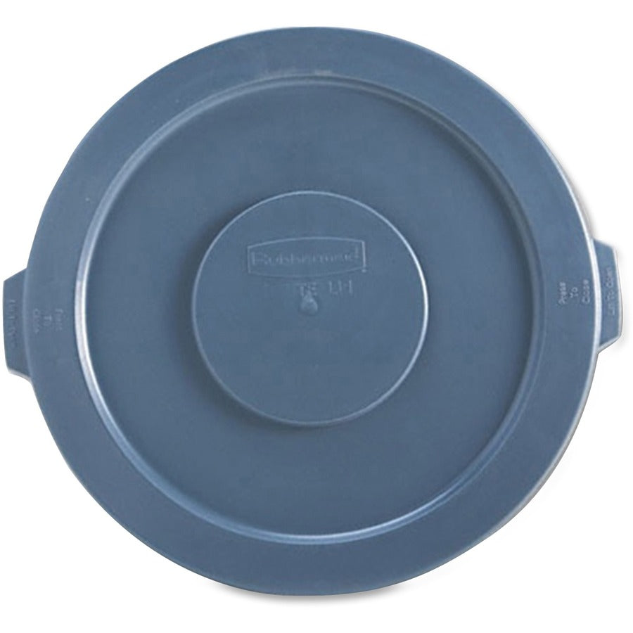 Rubbermaid Commercial Brute 55-Gallon Container Lid - Round - 29.1" Diameter - Plastic, High-density Polyethylene (HDPE) - Gray - 1 Each