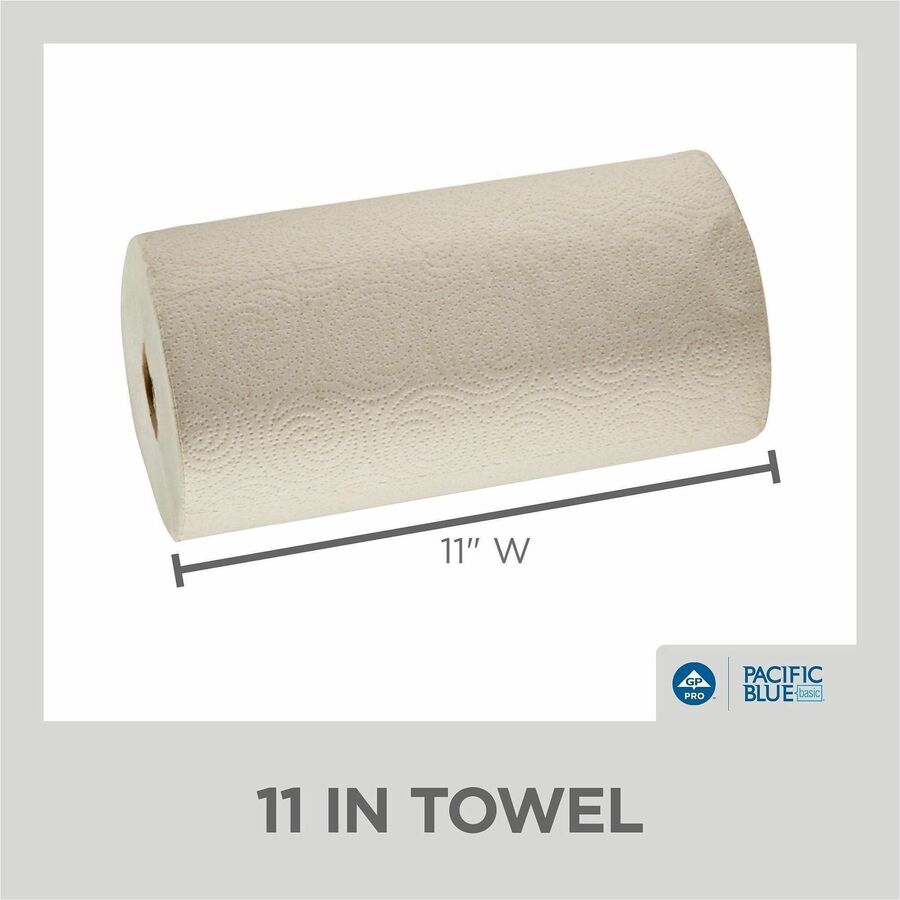 2 Ply - 11" Width x 8.80" Length - 250 Sheets/Roll - Brown - 12 / Carton