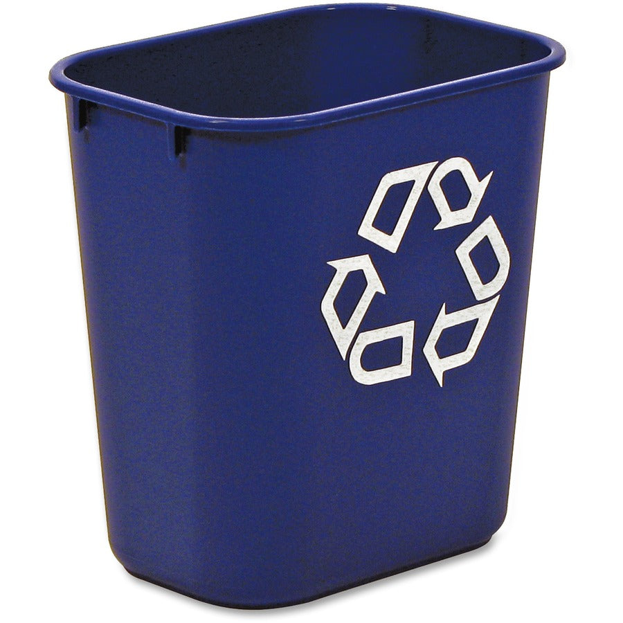 3.25 gal Capacity - Rectangular - Compact, Durable - 12.1" Height x 8.2" Width x 11.4" Depth - Resin - Blue - 1 Each