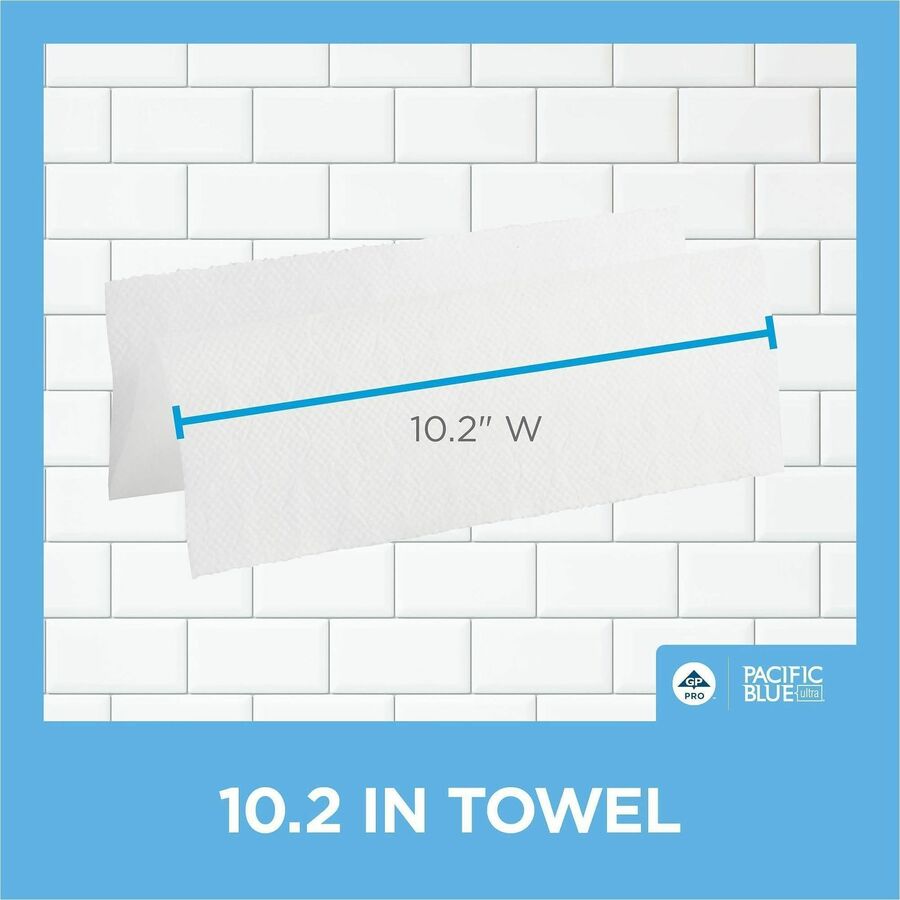 1 Ply - 10.20" Width x 10.80" Length - White - Paper - 220/Pack - 10 / Carton