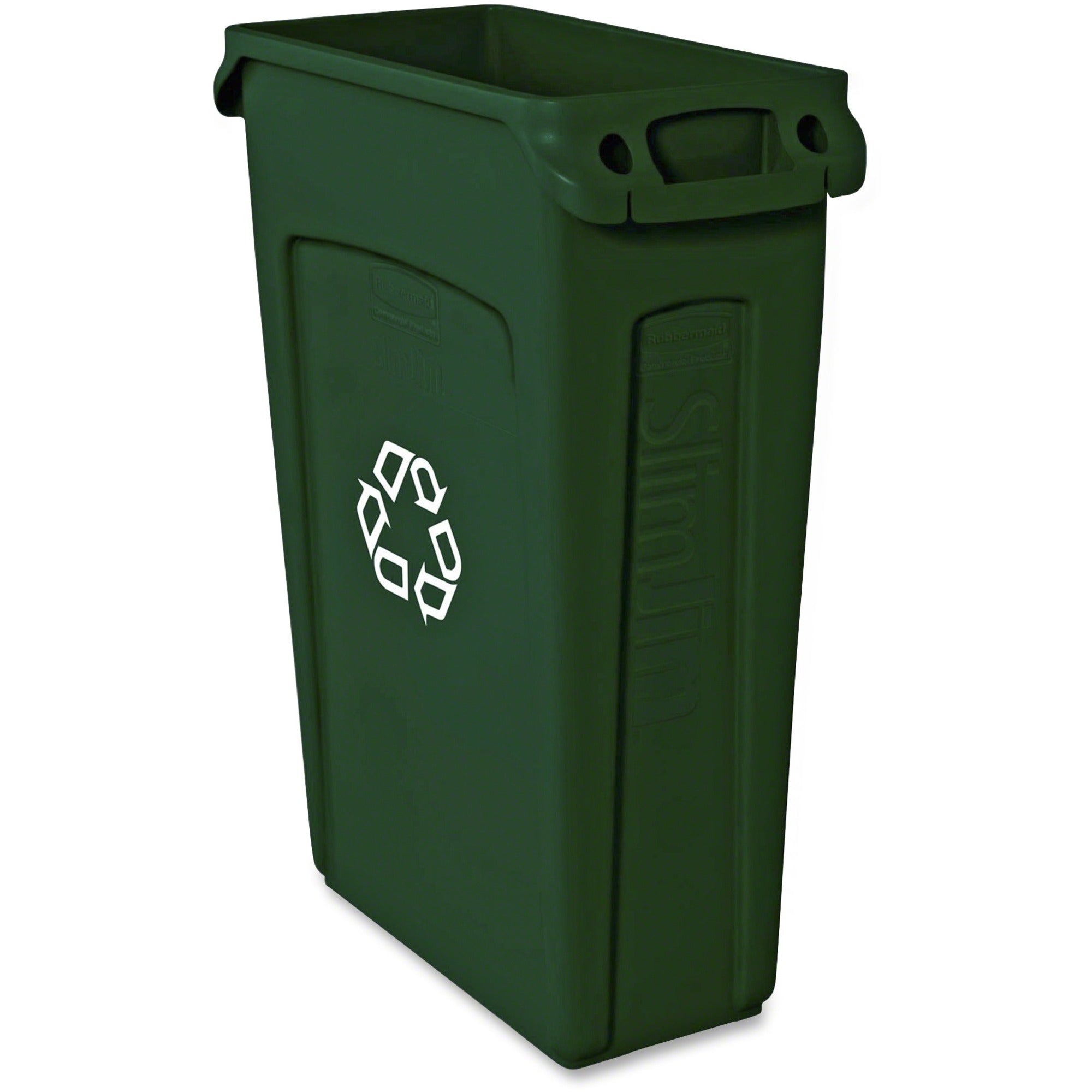 23 gal Capacity - Weather Resistant, Durable, Long Lasting, Handle, Lightweight, Sturdy - Plastic - Green - 1 Each