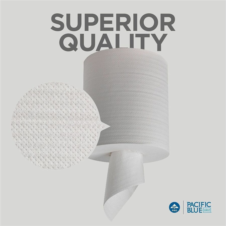 2 Ply - 8.25" Width x 12" Length - 520 Sheets/Roll - White - Paper - 6 / Carton