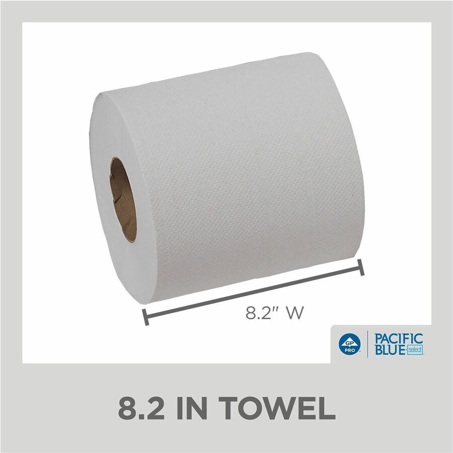 2 Ply - 8.25" Width x 12" Length - 520 Sheets/Roll - White - Paper - 6 / Carton