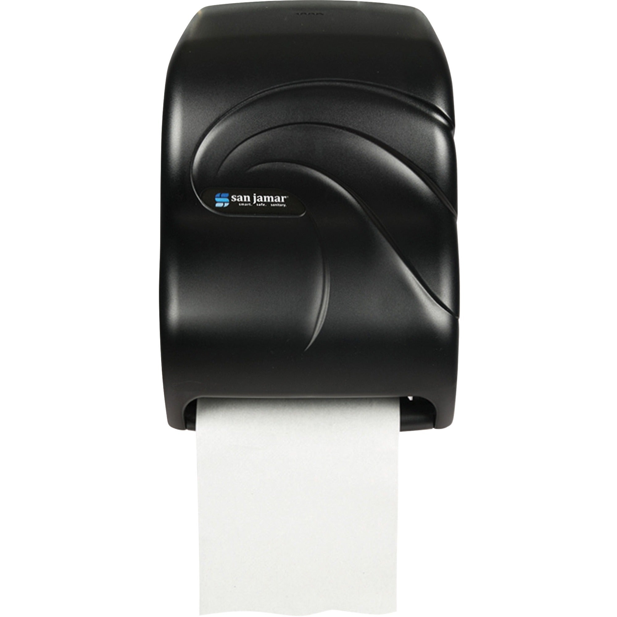 Touchless Dispenser - 2 x Roll - 16.5" Height x 11.7" Width x 9.3" Depth - Plastic - Black - Impact Resistant, Long Lasting, Break Resistant, Lockable - 1 Each