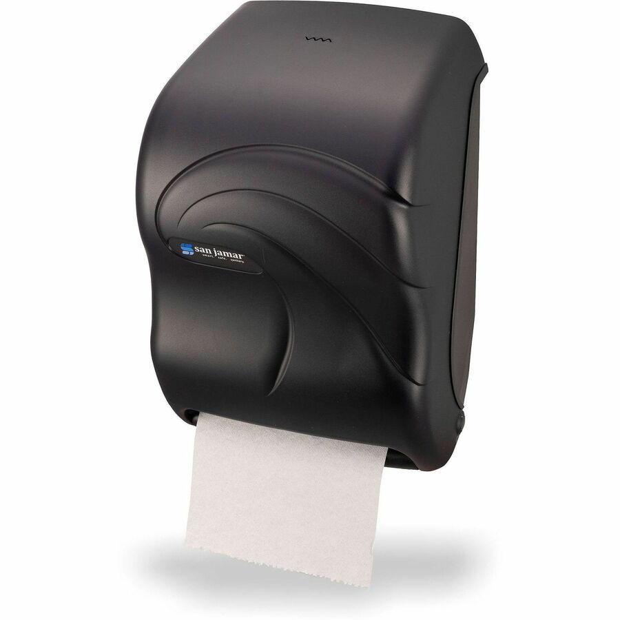 Touchless Dispenser - 2 x Roll - 16.5" Height x 11.7" Width x 9.3" Depth - Plastic - Black - Impact Resistant, Long Lasting, Break Resistant, Lockable - 1 Each